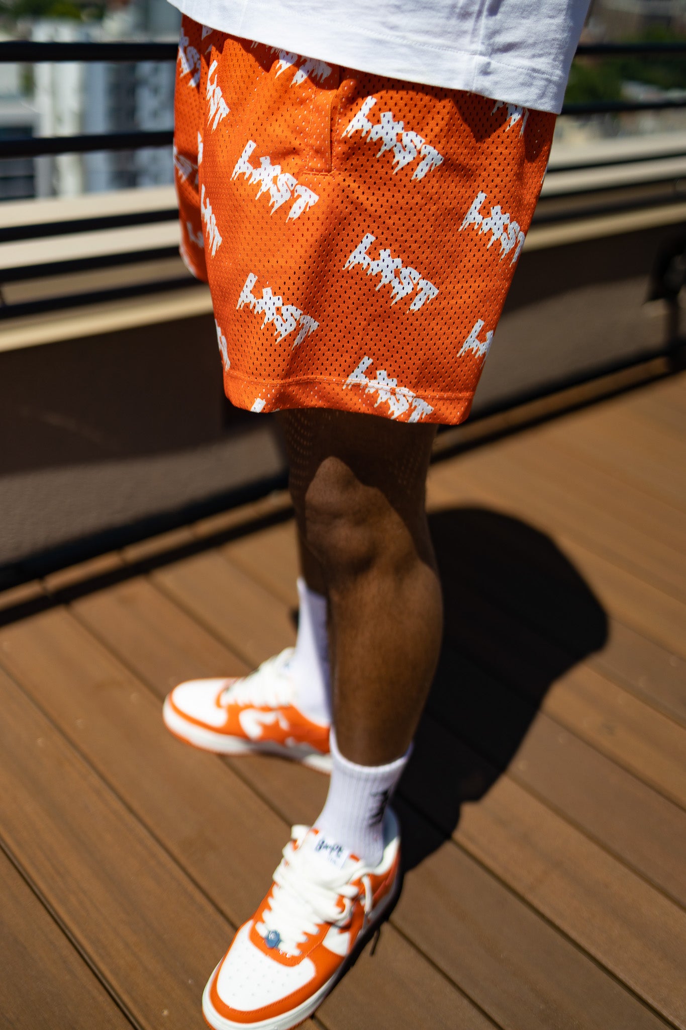 Drippy LXST Mesh Shorts (Orange)